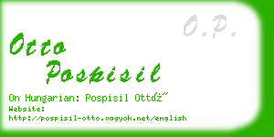 otto pospisil business card